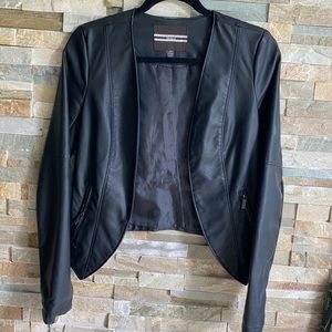 Faux light leather jacket from Dynamite. Real pockets!